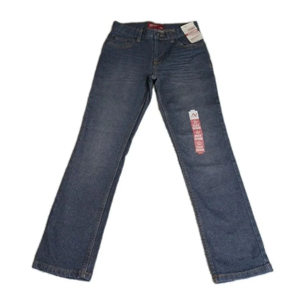 Arizona Boys Jeans Size 12 Regular Skinny Black Denim New With Tags - Picture 1 of 6